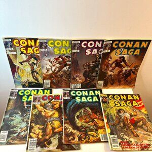 Set of 8 Vintage Conan Saga Comics (10, 12, 13, 15, 18, 19, 21, 42)